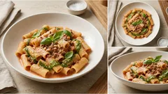 Pasta alla Montecarlo: ragù, panna e pesto per un primo cremoso da fare a casa