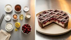 Crostata alle ciliegie con ricotta e frolla al cacao: morbida dentro, friabile fuori